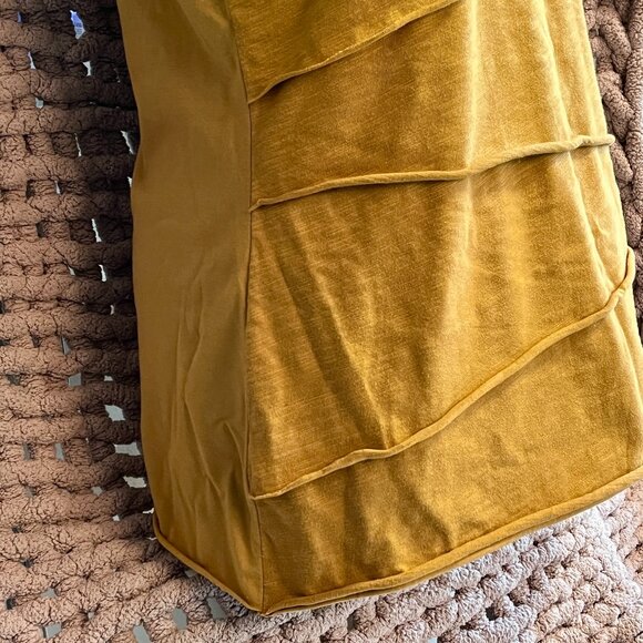 Yellow tank top Layered tank Tiered tank top Mustard yellow top Sleeveless top C - Picture 4 of 6